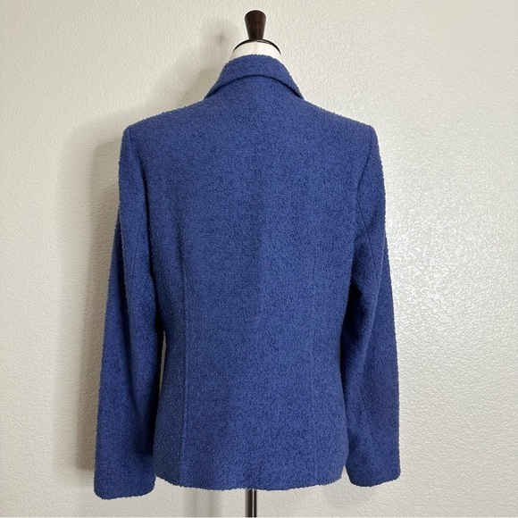 Charter Club Wool Blend Blue Button Down Women's Blazer, Size 10 - Picture 8 of 13
